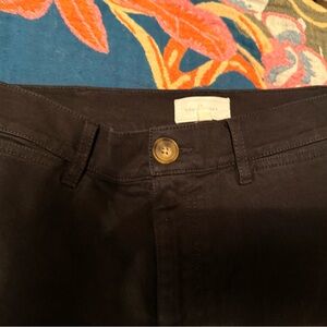 Lou & Grey Charcoal Pants with Button Accent